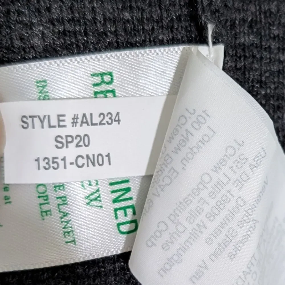 J.Crew 2X Camille Shawl Collar Sweater Blazer Charcoal Grey Style AL234